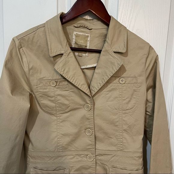 Lady Hathaway cream color long sleeve button up blazer jacket size small - Picture 4 of 11